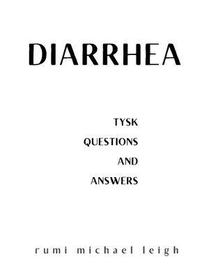 cover image of Diarrhea